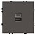 Розетка 2-местная USB + Type C (механизм), 250В, 20W, серия Эмили, RST10-5115-09, антрацит