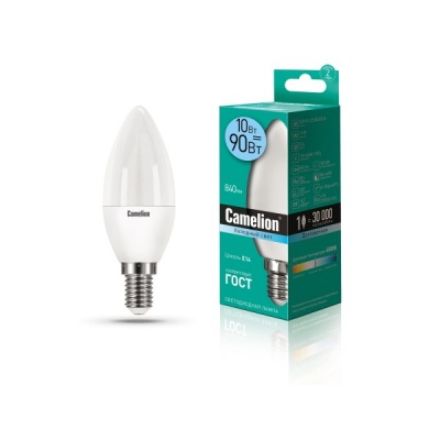 Лампа CAMELION LED10-C35/845/E14 220V 10W ()