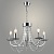 Люстра KH2161/5 CH хром 5х60W E14 d560 h640 crst, QH23