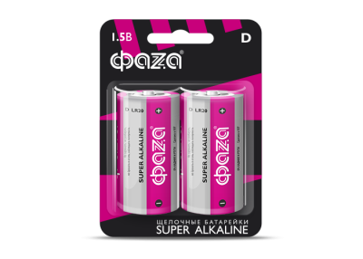 Батарейка ФАZA LR20 ФАZА Super Alkaline BL-2