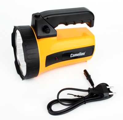 Фонарь CAMELION LED 29315 аккумуляторный желтый 220В/12V, пластик, коробка, 35LED, 6В 4А-ч (1/8)