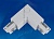 Соединитель Трехфазный UNIEL UBX-A22 SILVER 1 POLYBAG L-образный, внутренний, Серебро (полиэт.пакет)