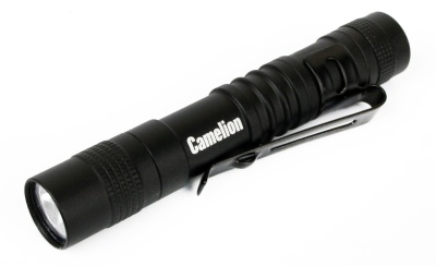 Фонарь CAMELION LED51516 черный, LED XPE, 3 реж 1XLR03 в компл., алюм., откр. блистер
