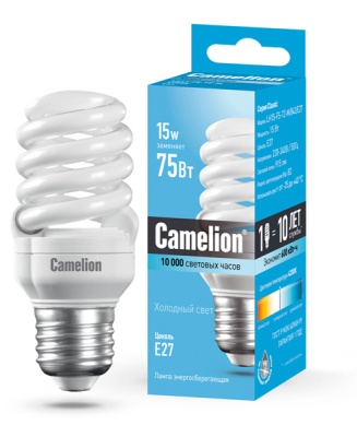 Лампа энергосберегающая CAMELION LH15-FS-T2-M/842/E27 (5/25)