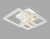 Светильник Ambrella FA1732/3 WH/CH белый/хром 145W 3000K/4200K/6400K 670*510*150 (ПДУ РАДИ)с пультом