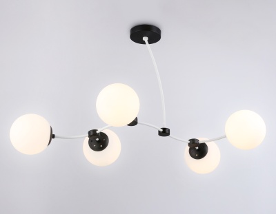 Люстра подвесная Ambrella TR2546/5 WH/BK белый/черный E27/5 max 60W 950*600*450