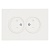 Розетка 2-местная с з/ш, б/з, СЗК, 250В, 16А, серия Эмили, RST16-5116-01ZK, белый фарфор, soft touch