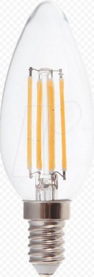 Лампа светодиодная FERON LB-55 4LED/5W 230V E14 2700K филамент  свеча