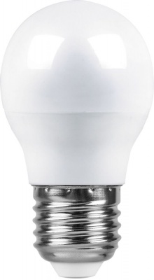 Лампа светодиодная FERON LB-95 16LED/7W 230V E27 2700K G45 (10/100)