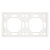 Рамка 2-местная, серия Эмили, PFR00-5002-01, белый фарфор, soft touch