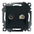 Розетка (механизм) TV + компьютерная RJ-45, серия Катрин, GLS00-7106-05, черный