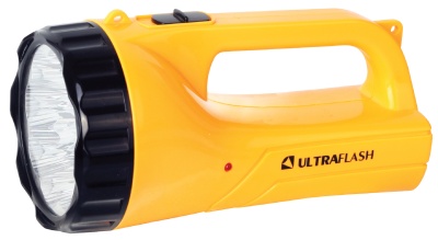 Фонарь ULTRAFLASH LED3816SM аккум. 220В желтый 9LED, 2 режима, SLA,пластик,коробка