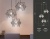 Светильник подвесной в стиле лофт Ambrella TR8427/3 BK/GD черный/золото E14/3 max 40W D510*1000
