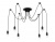 Подвесная люстра в стиле лофт Ambrella TR8178/6 BK черный E27 max 40W D630*910