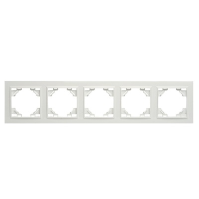 Рамка 5-местная горизонтальная, серия Эрна, PFR00-9005-01, белый