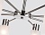 Люстра подвесная Ambrella TR9572/6 SN сатин E14*6 max 40W 620*620*385