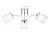 Светильник подвесной Ambrella TR303071/3 WH/CH/FR белый/хром/белый матовый E27/3 max 40W D560*250