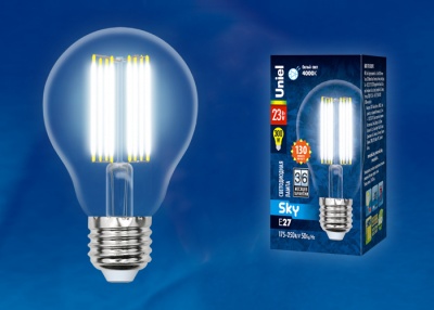 Лампа светодиодная UNIEL LED-A70-23W/4000K/E27/CL PLS02WH картон