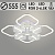 Люстра DK06068C/4+4A PR WH белый 192W+10W LED RGB 3000-6500K d555 ПДУ(ИК) диммер, HN23