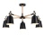 Люстра подвесная Ambrella TR82211/5 BK/LW черный/светлое дерево E27/5 max 40W D780*430