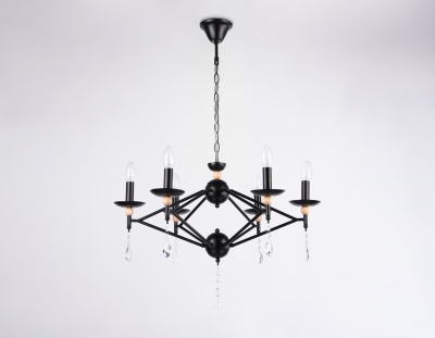 Люстра подвесная Ambrella TR9597/6 BK черный E14/6 max 40W D660*880