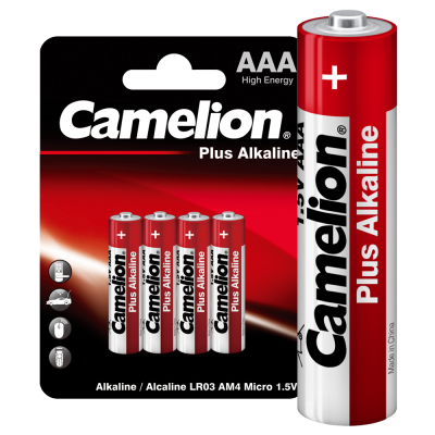 Батарейка CAMELION LR03 Plus Alkaline BL-4 (BP-4), 1.5В (4/48/1152)