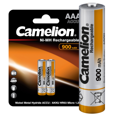Аккум-р CAMELION AAA-900mAh Ni-Mh BL-2, 1.2B (24/480)