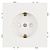 Розетка 1-местная с защитной шторкой с/з (механизм) 250В 16А серия Эмили RST16-5110-01 белый фарфор