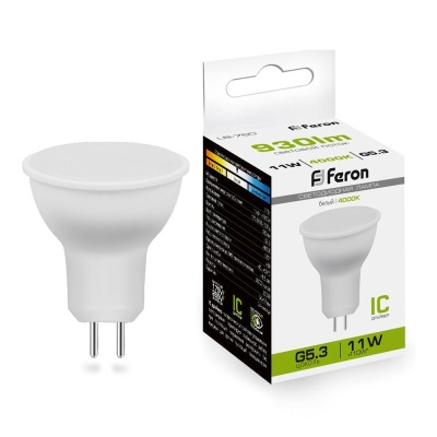 Лампа светодиодная FERON LB-760 11W 230V  G5.3 4000K MR16