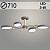 Люстра XI3298/4 GRAY+WOOD серый/дерево 72W LED 3000-6000K d710 h180, HN23