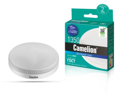 Лампа CAMELION LED15-GX53/865/GX53 220V 15W (1/10/100)