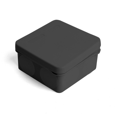 Коробка разветвительная STEKKER EBX40-48-67 2х компонентная HF 80*80*40мм 8 вводов IP67 черная 