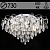 Люстра E2372/8+8 CH хром/хрусталь 8х60W E27+8х3W LED WT+BLUE ПДУ d730 h440, QH23