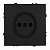 Розетка 1-местная с защитной шторкой (механизм) б/з 250В 16А серия Эмили RST10-5109-05 черный уголь