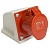 Розетка стационарная ST-114 16А 380В 3P+PE IP44, RST16-114-44 красный