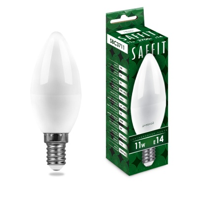 Лампа светодиодная SAFFIT 11W 2700K 230V E14 C37 свеча, SBC3711 ()