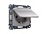 MO508010 Комплект механизма электр розетки OMEGA Сталь матовый с/з шторк/кр IP44 QUANT(OP5080,VM141)