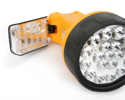 Фонарь ULTRAFLASH LED3712 аккум. 220Вт/12B желтый 19LED.  пластик (1/20)