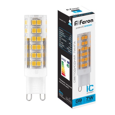 Лампа светодиодная FERON LB-433 7W 230V G9 6400K