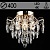 Люстра E2265/4+4 FGD золото/хрусталь 4х40W E27+4x3W LED ПДУ d400 h360, QH23