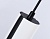Светильник подвесной со сменной лампой Ambrella TN51608 WH/BK белый/черный GU10 D58*1300