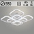 Люстра DK06335D/4+4B PR WT белый 184W LED 3000K-6000K d580 ПДУ(ИК) диммер, HN24
