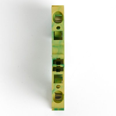 Зажим самозажимной, 2-проводной проходной ЗНИ - 6,0, JXB ST 6, желтый, зеленый LD552-3-60