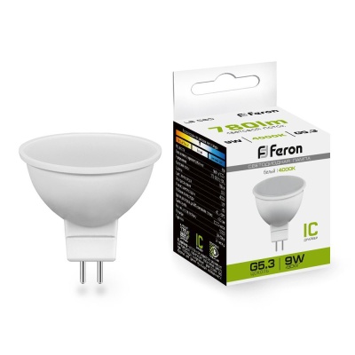 Лампа светодиодная FERON LB-560 9W 230V  G5.3 4000K MR16 (200)