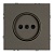 Розетка 1-местная с защитной шторкой (механизм) б/з, 250В, 16А, серия Эмили, RST16-5109-09, антрацит