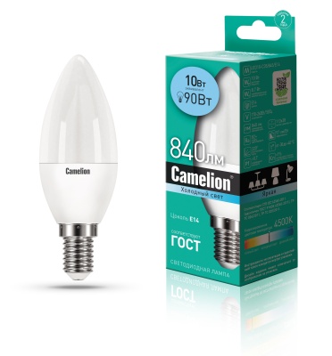 Лампа CAMELION LED10-C35/845/E14 220V 10W ()