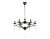 Люстра подвесная Ambrella TR9597/6 BK черный E14/6 max 40W D660*880