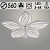 Люстра LI09529/5V PR WT белый 100W LED 3000K-6000K d560 ПДУ(ИК) диммер вентилятор, HN24