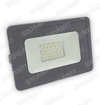 Прожектор светодиодный Фарлайт СДО 20Вт 6500К IP65 серый (1/40)