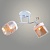 Люстра DA5149A/2 WH+FGD белый/золото 2х60W E27 d500 h260